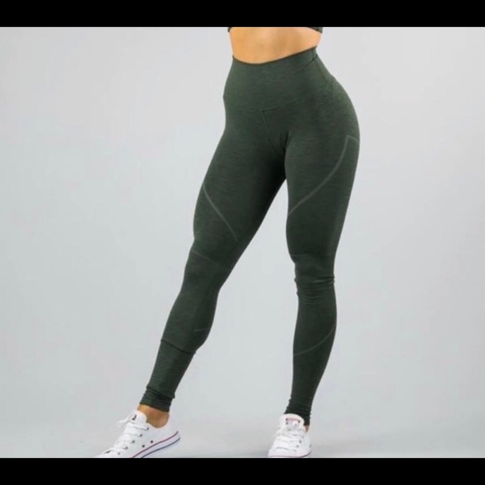 NEW Alphalete Revival Leggings Green